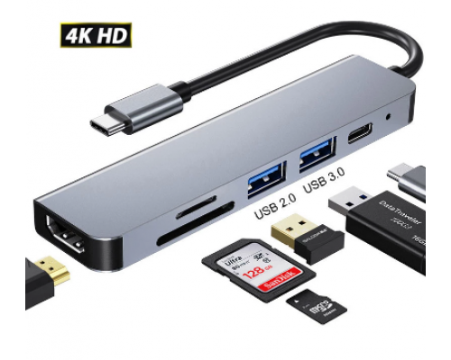 Hub USB C a HDMI, adaptador Rj45 VGA, OTG Thunderbolt 3 Dock con PD TF SD jack3.5 mm