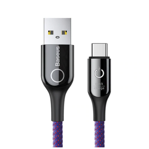 CABLE USB A TIPO C BASEUS 1M PURPURA