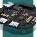 HUB BASEUS 7 IN 1 USBC -  2 USB 3.0 - 1 HDMI - 1 RJ45 -  1 DP - LECTOR DE TARJETAS TF / SD