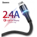 Cable USB Baseus para iPhone/iPad con iluminacion 1M