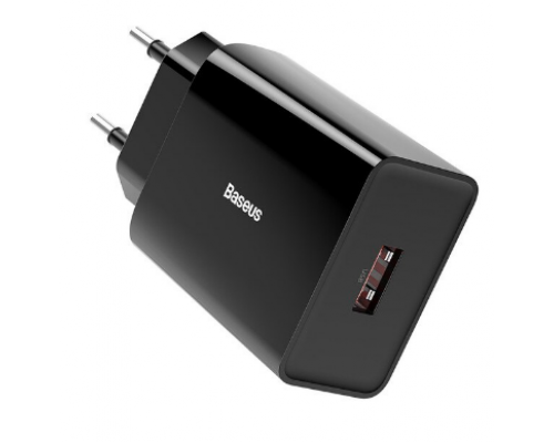Cargador USB Baseus 18W QC 3.0 - Carga rapida - Negro