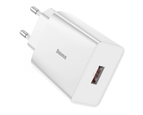 Cargador USB Baseus 18W QC 3.0 Carga Rapida - Blanco