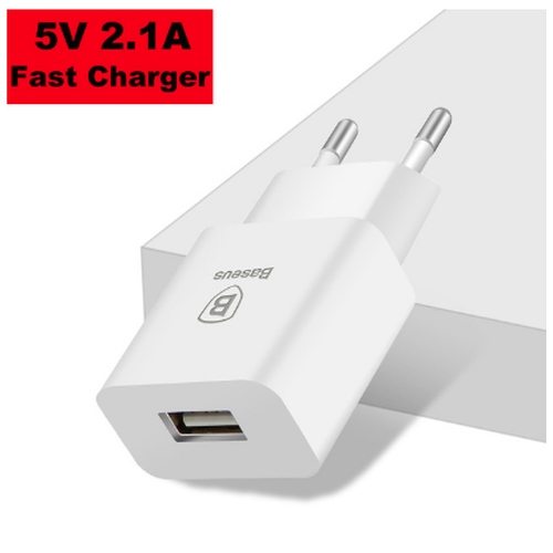 Baseus Cargador Dual USB 5V 2.1A Carga Rápida