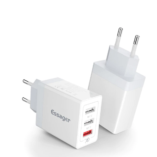 Cargador Multiple Essager Qualcomm Quick Charge 3.0-7 Cargador Multiple Essager Qualcomm Quick Charge 3.0