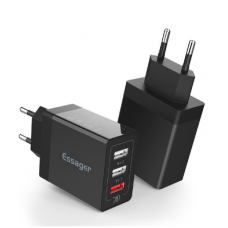 Cargador Essager Qualcomm Quick Charge 3.0 USB Negro