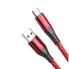 CABLE 5A USB TIPO C CARGA RAPIDA  ESSAGER ROJO 1.20M