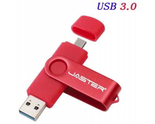 PENDRIVE JASTER OTG 64GB USB 3.0 MICRO USB ROJO