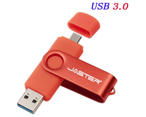 PENDRIVE OTG 64GB USB 3.0 JASTER COLOR NARANJA
