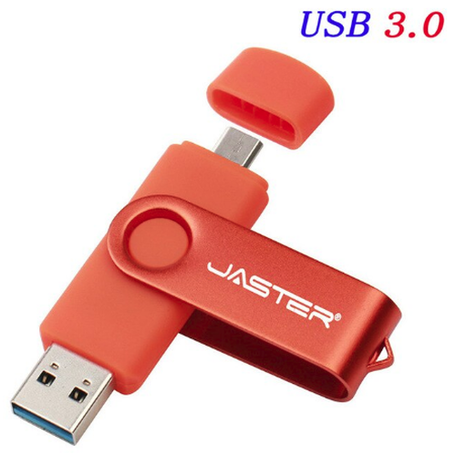 PENDRIVE OTG 64GB USB 3.0 JASTER COLOR NARANJA
