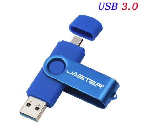 PENDRIVE JASTER OTG 64GB USB 3.0 MICRO USB  AZUL 