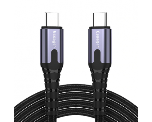 CABLE ESSAGER 60W 3A PD 2.0 USB-C TO USB-C - 1M