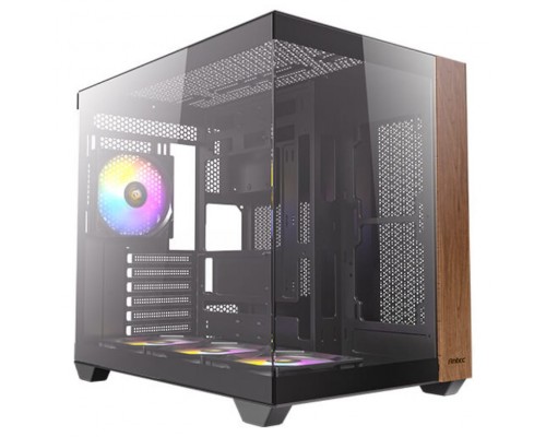 CAJA ANTEC CX800 ARGB ATX WOOD 2XVENT REV 120 MM 1X120MM 2XUSB SN FUENTE