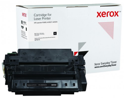 XEROX Everyday Toner para HP 51X LaserJet P3005(Q7551X) Negro