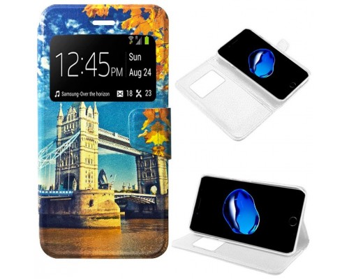 Funda COOL Flip Cover para iPhone 7 Plus / iPhone 8 Plus Dibujos London
