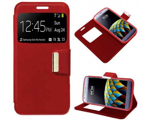 Funda COOL Flip Cover para LG X Cam Liso Rojo