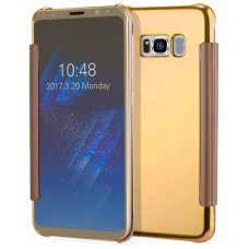 Funda COOL Flip Cover para Samsung G955 Galaxy S8 Plus Clear View Dorado
