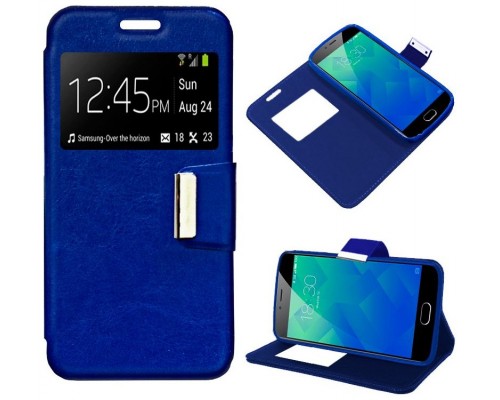 Funda COOL Flip Cover para Meizu M5s Liso Azul