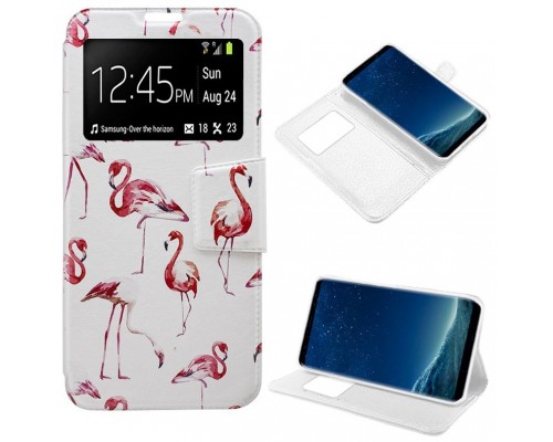 Funda COOL Flip Cover para Samsung G955 Galaxy S8 Plus Dibujos Flamencos