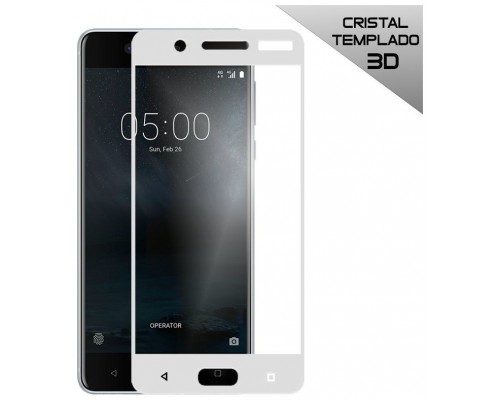 Protector Pantalla Cristal Templado COOL para Nokia 5 (3D Blanco)