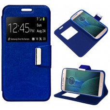 Funda COOL Flip Cover para Motorola Moto G5S Plus Liso Azul