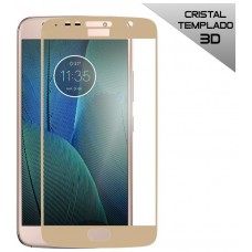 Protector Pantalla Cristal Templado COOL para Motorola Moto G5S Plus (3D Dorado)
