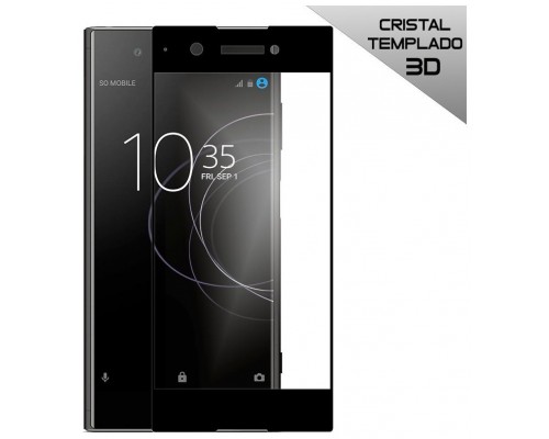 Protector Pantalla Cristal Templado COOL para Sony Xperia XA1 Plus (3D Negro)