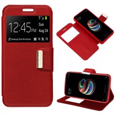 Funda COOL Flip Cover para Xiaomi Redmi 5 Plus Liso Rojo
