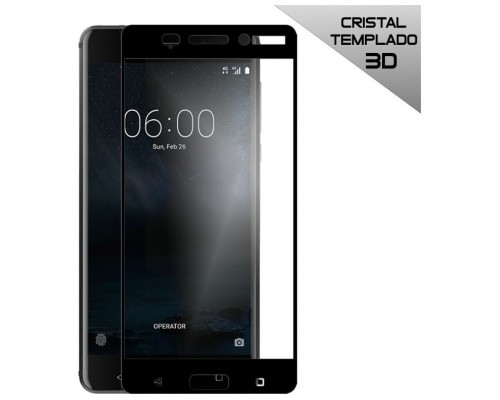 Protector Pantalla Cristal Templado COOL para Nokia 6 (3D Negro)