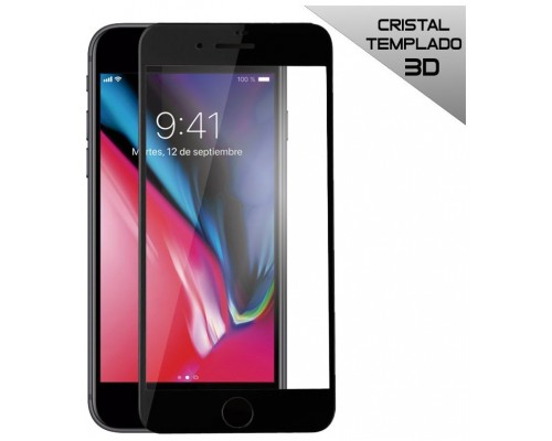 Protector Pantalla Cristal Templado iPhone 7 Plus / iPhone 8 Plus (FULL 3D Negro)