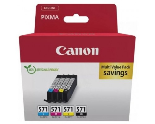 CANON Multipack CLI571 CMYK Ecopack 4 cartuchos Blister carton