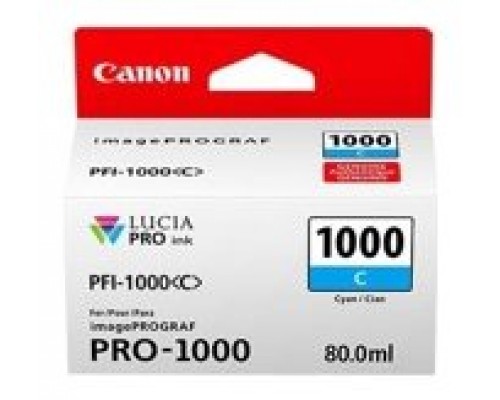 Canon iPF PRO1000 Cartucho Cian PFI-1000C