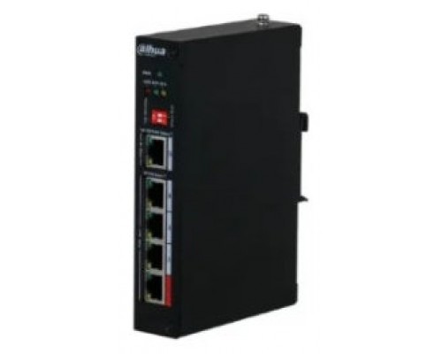(DH-PFT1500) DAHUA EXTENSOR POE DE 5 PUERTOS, 4 PUERTOS DE SALIDA Y 1 PUERTO DE ENTRADA, TRANSMISION 250M (Espera 4 dias)