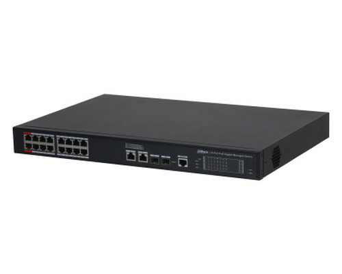 (DH-S4220-16GT-190) DAHUA SWITCH 20 PUERTOS MANAGED, 16 PUERTOS POE, L2, 250M, POE WATCHDOG (Espera 4 dias)