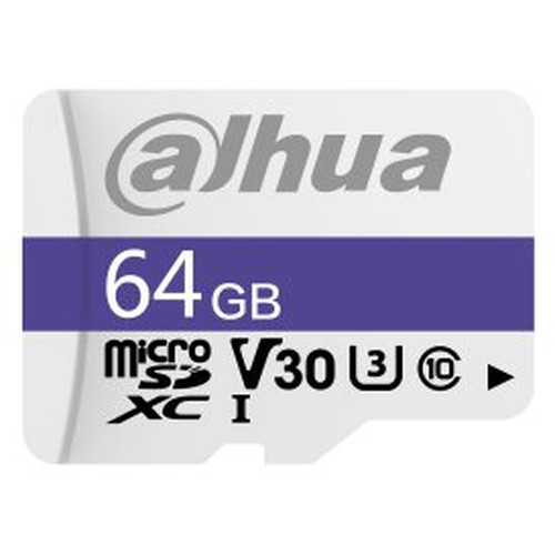 DAHUA MICROSD 64GB MICROSD CARD, READ SPEED UP TO 95 MB/S, WRITE SPEED UP TO 38 MB/S, SPEED CLASS C10, U3, V30, TBW 40TB (DHI-TF-C100/64GB) (Espera 4 dias)-SX3 DAHUA MICROSD 64GB MICROSD CARD, READ SPEED UP TO 95 MB/S, WRITE SPEED UP TO 38 MB/S, SPEED CLASS C10, U3, V30, TBW 40TB (DHI-TF-C100/64GB) (Espera 4 dias)