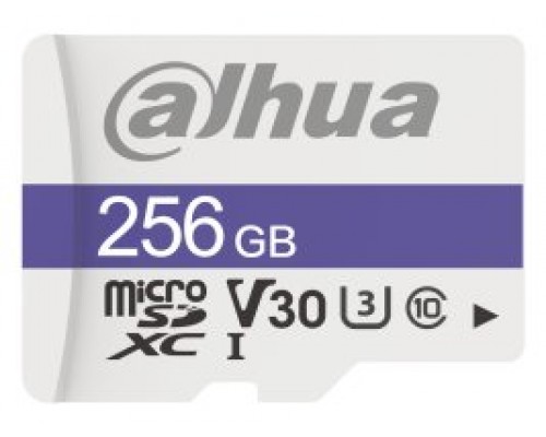 DAHUA MICROSD 256GB MICROSD CARD, READ SPEED UP TO 95 MB/S, WRITE SPEED UP TO 45 MB/S, SPEED CLASS C10, U3, V30, TBW 40TB (DHI-TF-C100/256GB) (Espera 4 dias)