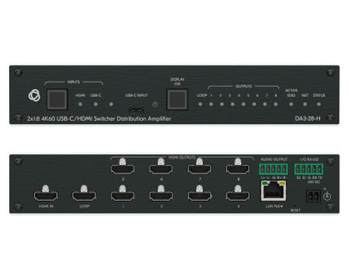 KRAMER AVSM 2X1:8 4K60 USB-C/HDMI SWITCHER DISTRIBUTION AMPLIFIER- DA3-28-H (10-00002890) (Espera 4 dias)-SX848 KRAMER AVSM 2X1:8 4K60 USB-C/HDMI SWITCHER DISTRIBUTION AMPLIFIER- DA3-28-H (10-00002890) (Espera 4 dias)