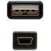 CABLE USB 2.0 A/M-MINI USB B/M 1M NEGRO NANOCABLE (Espera 4 dias)