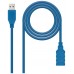 CABLE USB TIPO A/M - A/H 1 M azul NANOCABLE (Espera 4 dias)