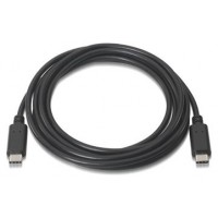 CABLE USB 2.0 3A, TIPO C USB-C/M-USB-C/M 1M NEGRO NANOCABLE (Espera 4 dias)