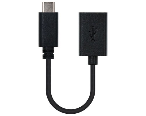 CABLE USB 2.0 3A TIPO USB-CM-AH NEGRO 15CM NANOCABLE