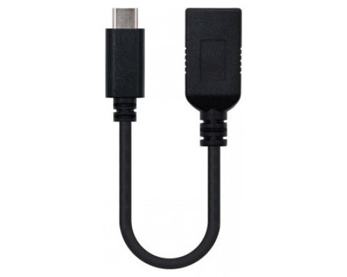 Nanocable Cable USB 3.1 Gen1 3A, USB-C/M-A/F, 15cm