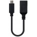 CABLE USB 3.1 GEN1 5GBPS 3A TIPO USB-CM-AF NEGRO 15CM