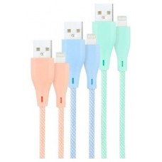 PACK 3 CABLES LIGHTNING A USB 2.0 1 M ROSA/AZUL/VERDE MALLADOS NANOCABLE (Espera 4 dias)
