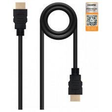 CABLE HDMI V2.0 (ALTA VELOCIDAD) 4K A/M-A/M 2M NEGRO