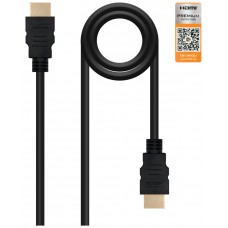 CABLE HDMI V2.0 (ALTA VELOCIDAD) 4K A/M-A/M 3M NEGRO