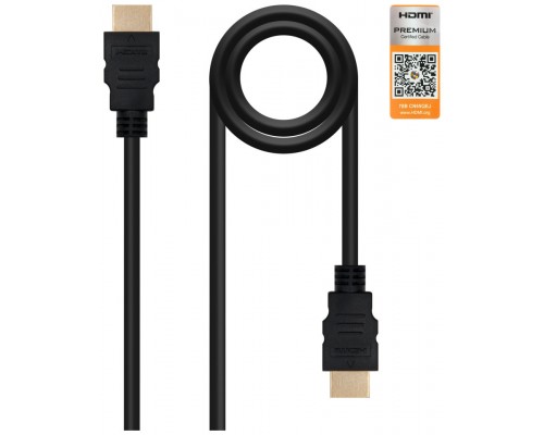 CABLE HDMI V2.0 (ALTA VELOCIDAD) 4K A/M-A/M 3M NEGRO