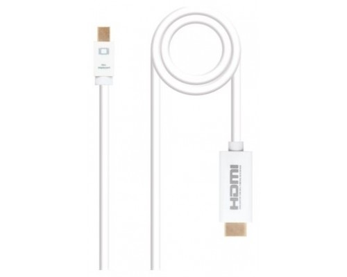 CONVERSOR MINI DISPLAYPORT A HDMI 5 M BLANCO NANOCABLE (Espera 4 dias)