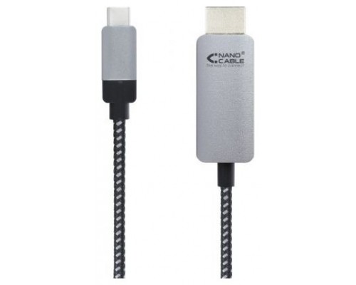 CABLE CONVERSOR USB-C/M A HDMI/M NEGRO 1.8 M NANOCABLE