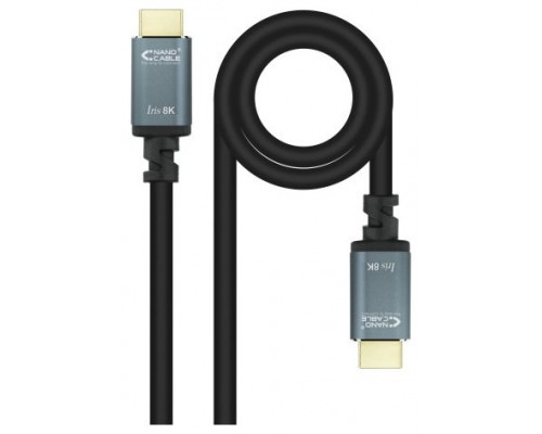 CABLE HDMI V2.1 8K TIPO A/M-A/M NEGRO 0.5 M NANOCABLE (Espera 4 dias)