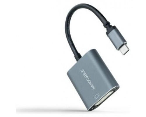 CONVERSOR USB-C A DVI-D 15 CM GRIS NANOCABLE (Espera 4 dias)